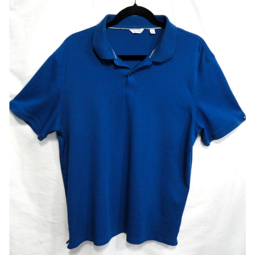 2 for $15 Calvin Klein Royal Blue Polo Shirt Business Casual Men's Size Large